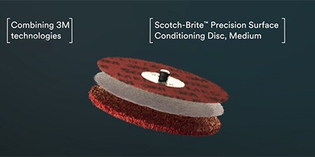 Imagen de vídeo del disco para la preparación de superficies Scotch-Brite™ Precision
