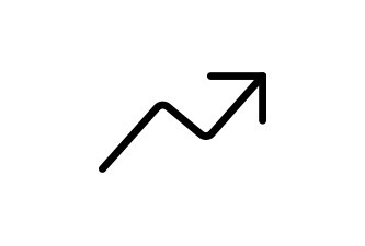Icono de una flecha que indica una tendencia hacia arriba
