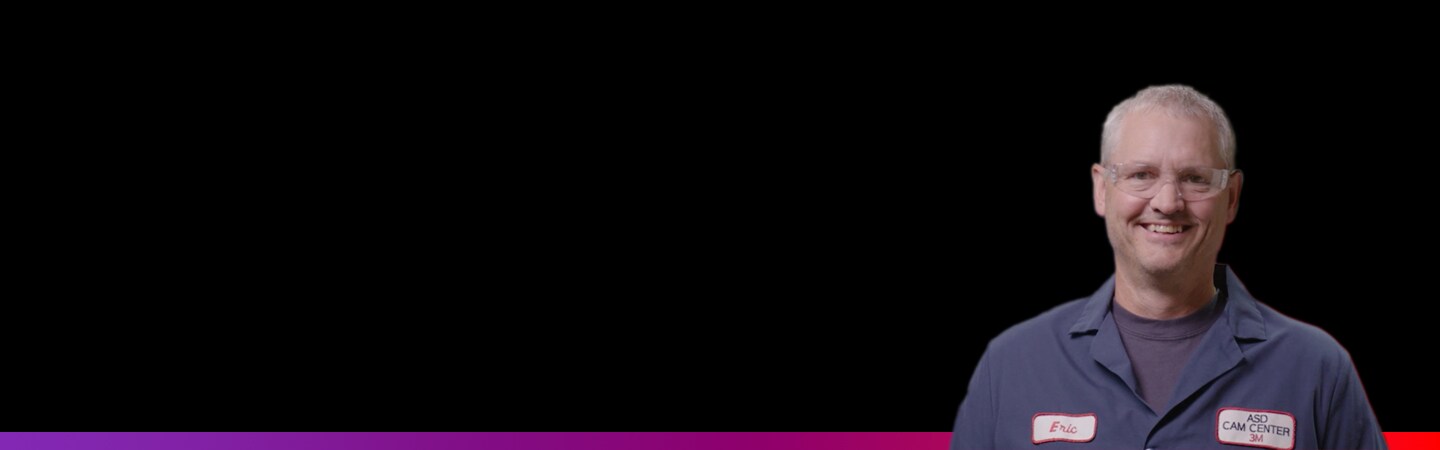 Banner destacado que muestra a Eric Askeland, ingeniero de aplicaciones de abrasivos
