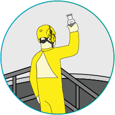 Icono del proceso de sedimentación final