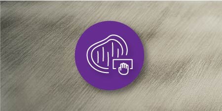 Icono sobre imagen de primer plano de rayones profundos en línea
