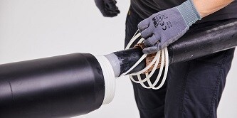 Imagen de cables de alimentación que utilizan tecnología de contracción en frío
