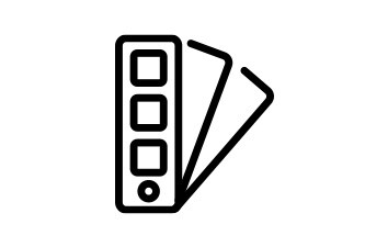 Icono de muestrario de chips de muestra
