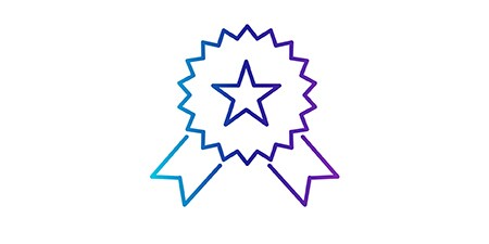 Icono que muestra una medalla con lazos
