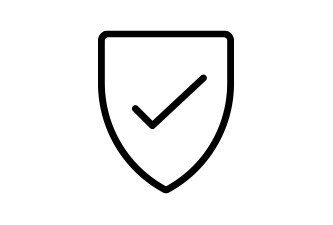 Icono de escudo con marca de verificación
