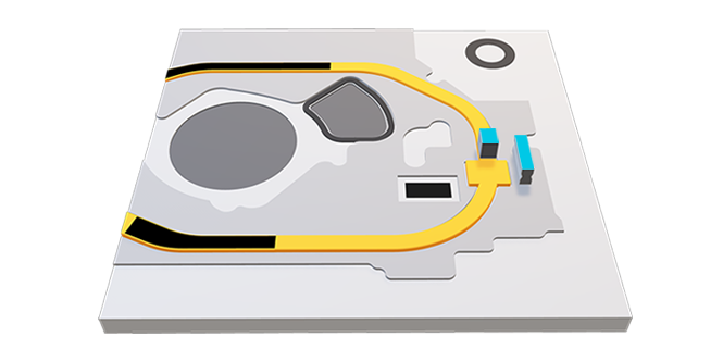 Cintas conductoras de electricidad aplicadas en la tapa de la lata protectora 
