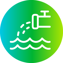 Icono de proceso de agua para servicios públicos y energía