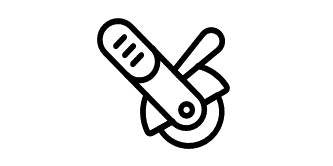 Icono de eliminación de soldaduras, biselado, desbarbado intensivo
