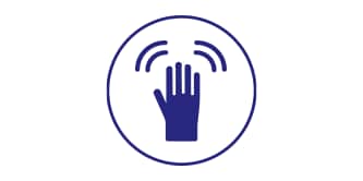 Mano con marcas de vibraciones
