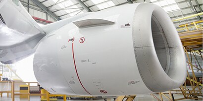 plano interior de la estructura del avión
