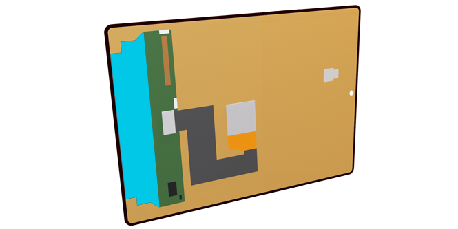 Cintas conductoras aplicadas a la protección de chip en flex (COF) de pantalla.
