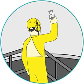 Icono de ilustración de sedimentación final