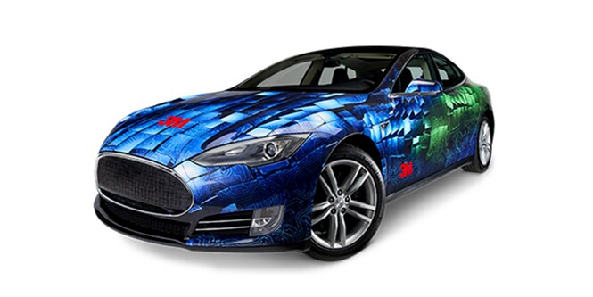 Vehículo azul con la Envision Lámina protectora acabado lustre 8549l
