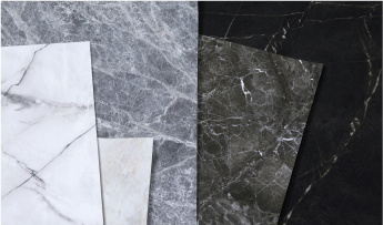 Varios revestimientos decorativos con texturas de piedra 
